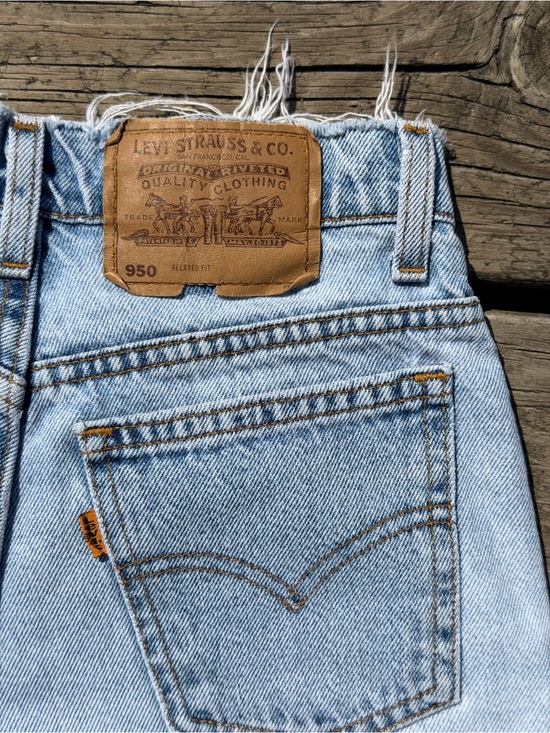 Levi's Pants - Levi's 950 Light Wash High-Rise Jean Shorts with Back Patch